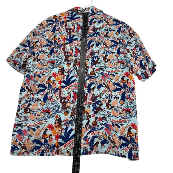 Scotch & Soda c Keoni Hawaii Hawaiian Shirt Sz L Button Front Tropical Vacation - Picture 6 of 13